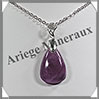 AMETHYSTE - Pendentif Argent - Goutte - 30x16 mm - W011 Brsil