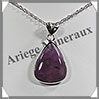 AMETHYSTE - Pendentif Argent - Goutte - 30x20 mm - W012 Brsil