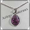 AMETHYSTE - Pendentif Argent - Ovale - 23x15 mm - W015 Brsil