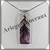 AMETHYSTE (Chevron)  - Pendentif Argent - Rectangle - 60x18 mm - W017 Namibie