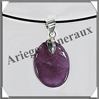 AMETHYSTE - Pendentif Argent - Ovale - 20x15 mm - W019