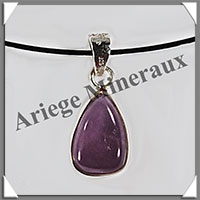 AMETHYSTE - Pendentif Argent - Goutte - 15x10 mm - W020