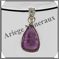 AMETHYSTE - Pendentif Argent - Goutte - 15x10 mm - W020
