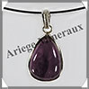 AMETHYSTE - Pendentif Argent - Goutte - 22x16 mm - W022 Brsil
