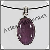 AMETHYSTE - Pendentif Argent - Ovale - 27x18 mm - W023
