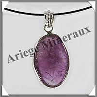 AMETHYSTE - Pendentif Argent - Ovale - 27x18 mm - W023