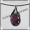 AMETHYSTE - Pendentif Argent - Ovale - 20x15 mm - W024 Brsil