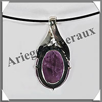 AMETHYSTE - Pendentif Argent - Ovale - 20x15 mm - W024