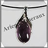 AMETHYSTE - Pendentif Argent - Ovale - 20x10 mm - W025 Brsil