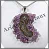 AMETHYSTE (Fleur) - Pendentif - 55 mm - C002 Uruguay