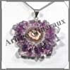 AMETHYSTE (Fleur) - Pendentif - 45 mm - C003 Uruguay