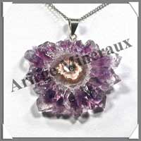 AMETHYSTE (Fleur) - Pendentif - 45 mm - C003