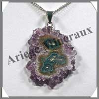 AMETHYSTE (Fleur) - Pendentif - 50 mm - C005
