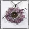 AMETHYSTE (Fleur) - Pendentif - 45 mm - C006 Uruguay