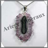 AMETHYSTE (Fleur) - Pendentif - 50 mm - C008