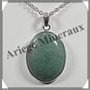 AVENTURINE VERTE - Pendentif Argent - Ovale - 30x20 mm - W003 Brsil
