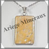 AVENTURINE JAUNE - Pendentif Argent - Rectangle - 40x27 mm - W001 Inde