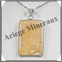 AVENTURINE JAUNE - Pendentif Argent - Rectangle - 40x27 mm - W001