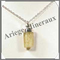 BERYL JAUNE - Pendentif Pointe Polie - 25 mm - C31361