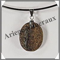 BRONZITE - Pendentif Argent - Ovale - 25x20 mm - W001