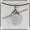 CALCEDOINE BLEUE - Pendentif Argent - Ovale - 43x20 mm - W011 Namibie