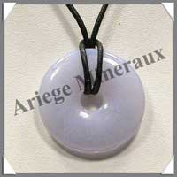 CALCEDOINE BLEUE - Pendentif Donut 30 mm - A030