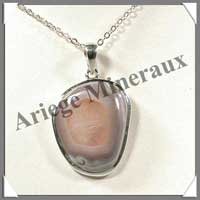 CALCEDOINE - Pendentif Argent - 35 mm - C012