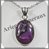 CHAROITE - Pendentif Argent - Ovale - 25x15 mm - W003 Russie