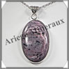 CHAROITE - Pendentif Argent - Ovale - 45x25 mm - W005 Russie