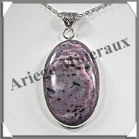 CHAROITE - Pendentif Argent - Ovale - 45x25 mm - W005