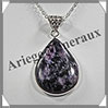 CHAROITE - Pendentif Argent - Goutte - 37x25 mm - W006 Russie