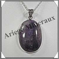 CHAROITE - Pendentif Argent - Ovale - 40x25 mm - W009