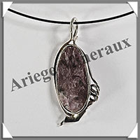 CHAROITE - Pendentif Argent - Ovale - 30x15 mm - W012