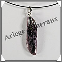 CHAROITE - Pendentif Argent - Free Form - 40x11 mm - W013