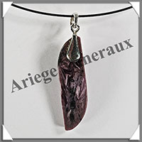 CHAROITE - Pendentif Argent - Free Form - 40x11 mm - W013