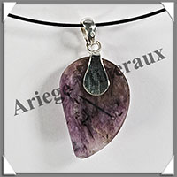 CHAROITE - Pendentif Argent - Free Form - 30x20 mm - W015