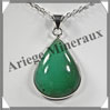 CHRYSOPRASE - Pendentif Argent - Goutte - 25x20 mm - W001 Australie