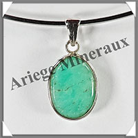 CHRYSOPRASE - Pendentif Argent - Ovale - 28x18 mm - W003