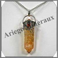 CITRINE (Cabochon Grenat) - Pendentif 