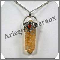 CITRINE (Cabochon Grenat) - Pendentif 