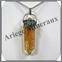 CITRINE (Cabochon Labradorite) - Pendentif 