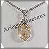 CITRINE (Naturelle) - Pendentif Argent - Ovale - 25x15 mm - W002 Brsil