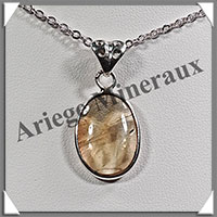CITRINE (Naturelle) - Pendentif Argent - Ovale - 22x15 mm - W003