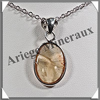 CITRINE (Naturelle) - Pendentif Argent - Ovale - 22x15 mm - W003