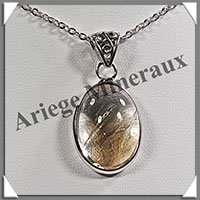 CITRINE (Naturelle) - Pendentif Argent - Ovale - 30x18 mm - W004