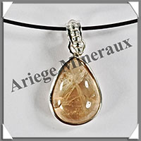CITRINE (Naturelle) - Pendentif Argent - Goutte - 20x13 mm - W005