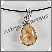 CITRINE (Naturelle) - Pendentif Argent - Goutte - 20x13 mm - W005