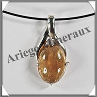 CITRINE (Naturelle) - Pendentif Argent - Ovale - 20x15 mm - W007