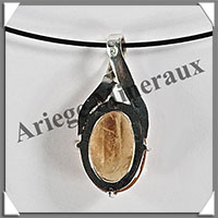 CITRINE (Naturelle) - Pendentif Argent - Ovale - 20x15 mm - W007
