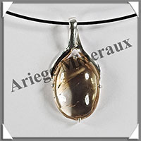 CITRINE (Naturelle) - Pendentif Argent - Ovale - 25x17 mm - W009